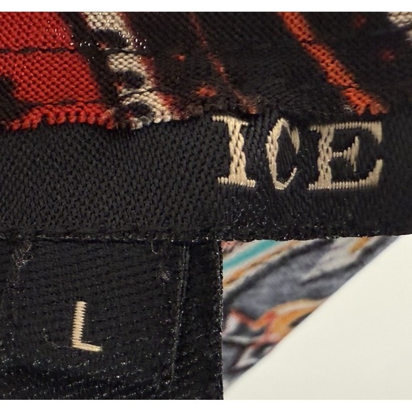 Vintage ICE Midi‎ Skirt Large Long 90s Y2K Floral Paisley Peasant Boho Stretch - Picture 8 of 8